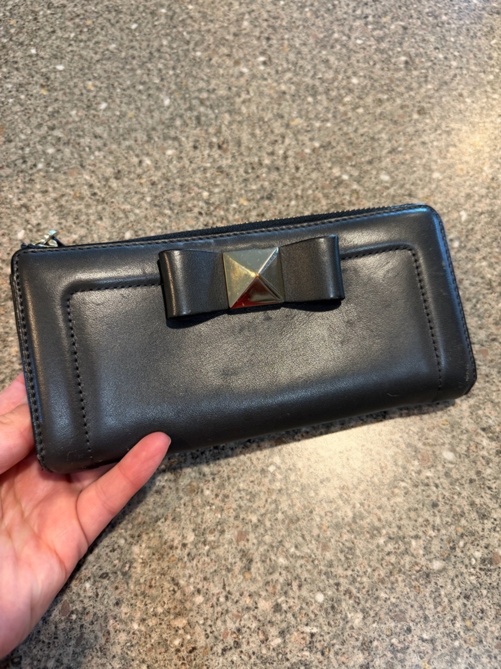 Kate Spade Bow Accent Zip Wallet